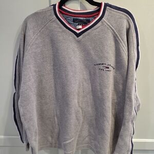Tommy Hilfiger Gray V-Neck Sweater for Men